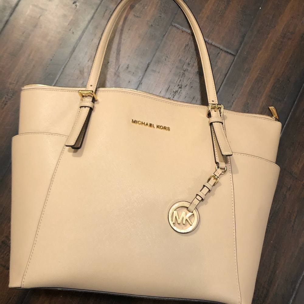 Beige Michael Kors Large Tote